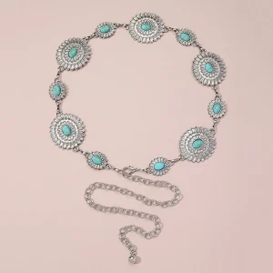Turquoise Decor Chain Belt
