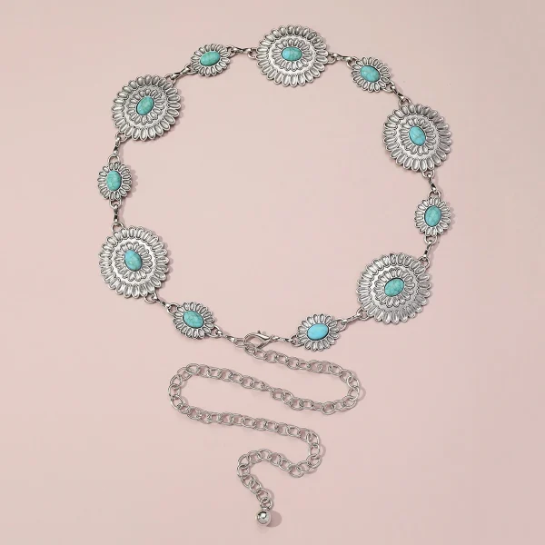 Turquoise Decor Chain Belt