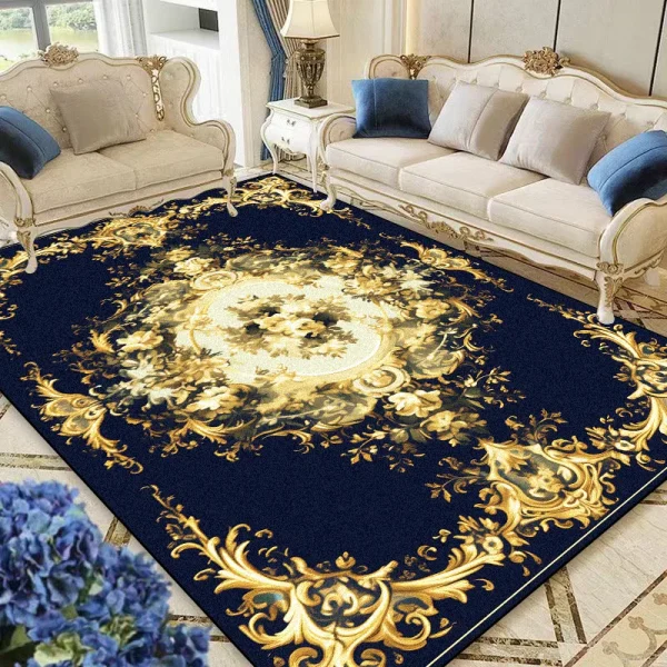 European Large Area Rugs for Living Room Luxury Decoration Soft Fluffy Sofa Area Floor Mat Non-slip Bedroom Cloakroom Carpet 러그 - Image 4