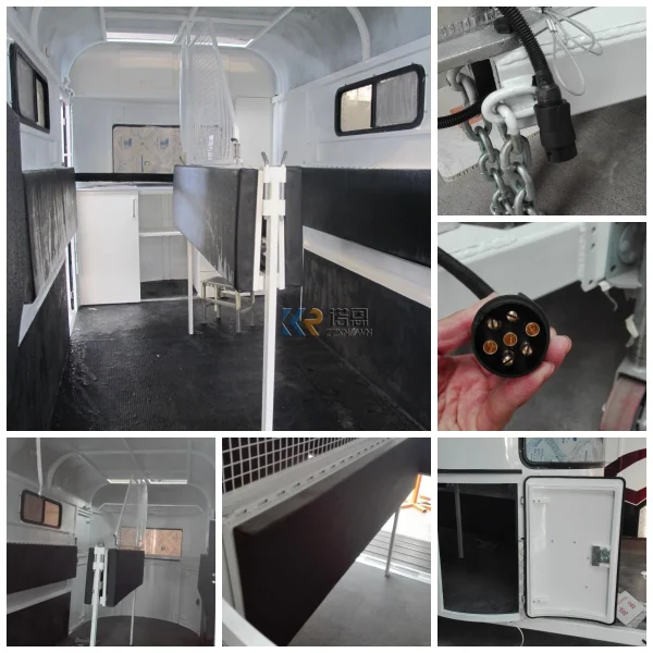 Horse Trailer Float with Roof Bed and Horse Yards Custom Deluxe Horse Carriage Trailer Added Caravan Door - Image 7