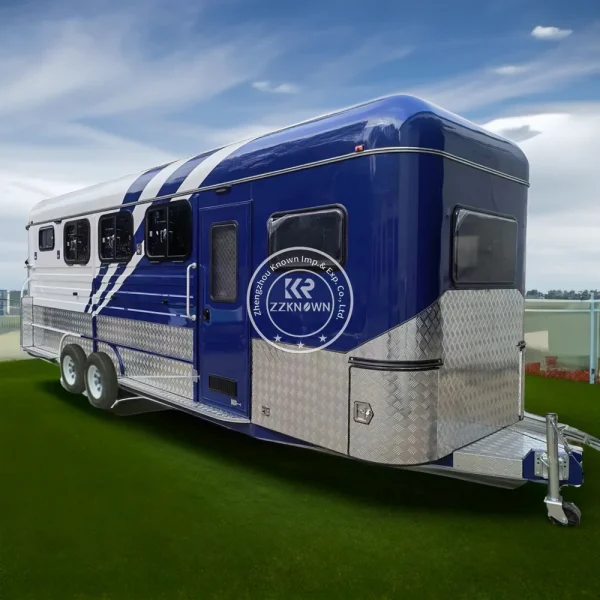 2024 Customized Australian Standard 2 Horse Angle Load 2HAL Horse Trailer Horse Float For Sales - Image 4