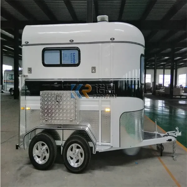 Luxurious 2 Horse Straight Load Float with Living Quarter Custom Horse Box Trailer with Caravan Door - Image 3