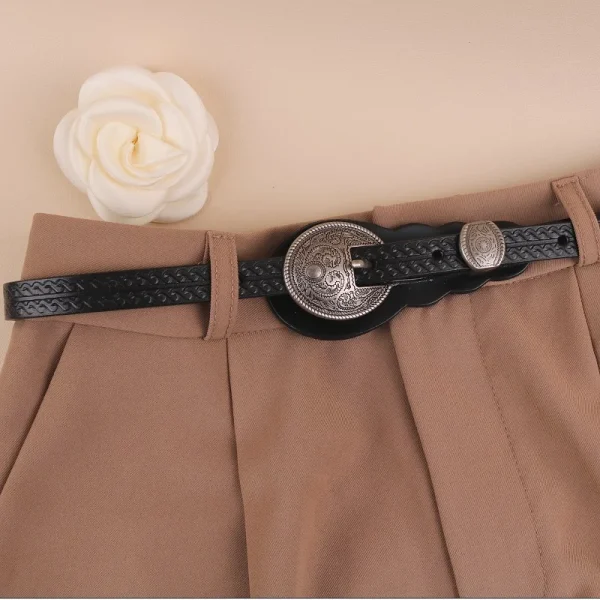 Vintage Metal Buckle Head Waist Ring Belt Womens Medeival Warrior Viking Costume Accesory Thin Girdle Curved Steampunk For Lady - Image 5