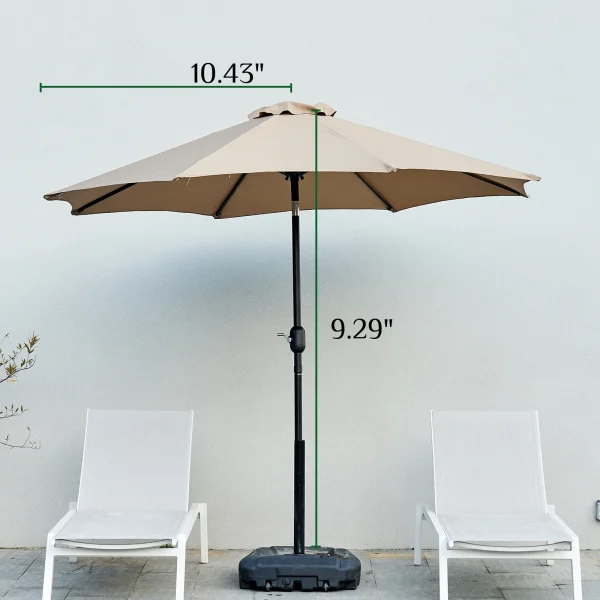 JHK Outdoor Patio Umbrella UV Protection For Garden Sturdy Structure All Weather Outdoor Umbrellas For Backyard Pool Holidays - Image 8