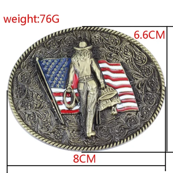 American West Cowboy Belt Buckle Handmade Homemade Belt Accessories Waistband DIY Western Cowboy Rock Style K55 - Image 2