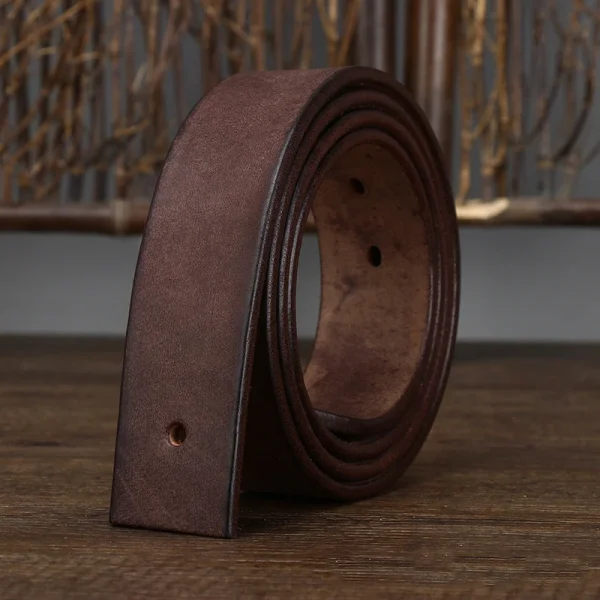 100-125cm First Layer Pure Cowhide Men's Belt Headless Pin Buckle Belts Strip Genuine Leather Thickening Vintage Mens Waistband - Image 10