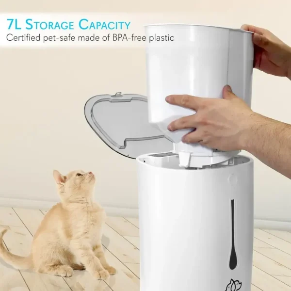 Smart Automatic Pet Feeder Programmable Digital Dispenser with Voice Message Playback Adjustable Food Amount & Frequency LCD - Image 3