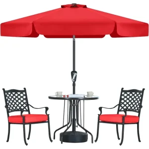 Valance Patio Umbrella for Outdoor Table Market (7.5ft)