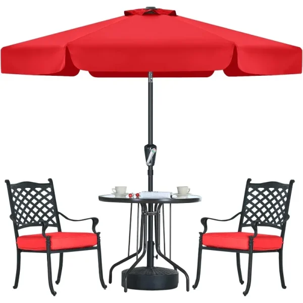 Valance Patio Umbrella for Outdoor Table Market (7.5ft)