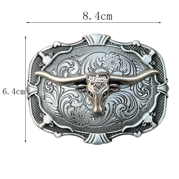 Rodeo Bull Head Belt Buckles for Men Western Cowboys Brand Designer Hebilla Cinturon Hombre Male Waistband Button Dropshipping - Image 5