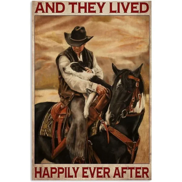 Wild West Cowboys Metal Tin Sign Wall Poster Plaque Vintage Iron Painting Decoration for Man Cave Home Cafe Game Room Club Bar - Image 2