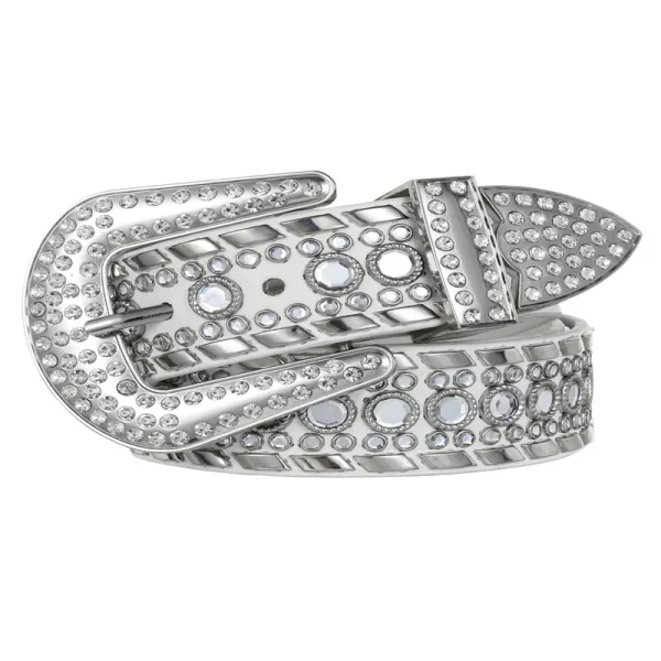 1Pc Men'S And Women'S Hip Hop Style Belt Rhinestone Drill Belt - Image 2