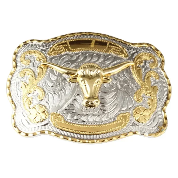 Belt buckle Golden Equestrian Bull head rooster scorpion pattern Western cowboy waistband accessories - Image 5