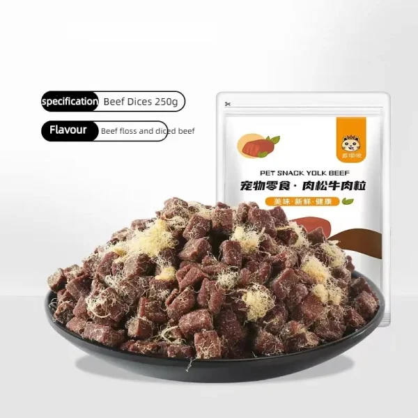 Pet Dog Snacks Food Beef Cubes Vegetables Calcium Supplements Meat Dried Dog Training Rewards Snacks Nutritious Delicious Food - Image 3