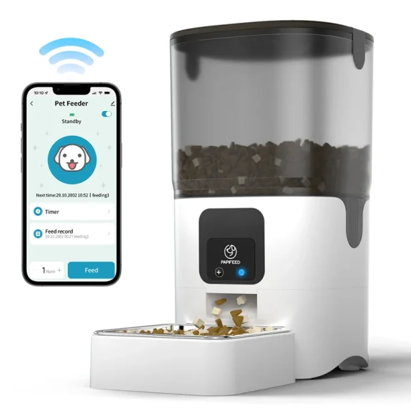 PAPIFEED cat automatic feeder visual cat food dog food wifi intelligent timed quantitative pet food dispenser 6L video model cat - Image 7