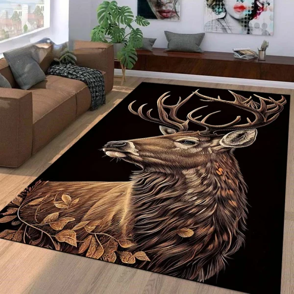 15 Sizes Flag Deer Pattern Rug Carpet for Living Room Bathroom Mat Creative Doormat Carpet for Bedroom Home Decor Alfombras Cool - Image 7