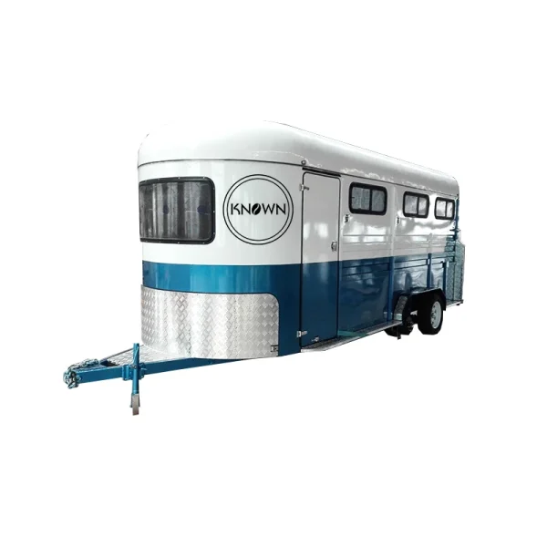 OEM Europe Standard 3 Horse Loading Trailer with CE Customized Horse Floats Camper Trailer with Living Quarter - Image 2
