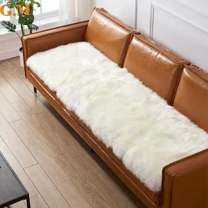 Nordic Long Soft Faux Sheepskin Fur Area Rugs Living Room Bedroom Floor Mat Shaggy Silky Plush Carpet Faux Fur Rug Decor Mats
