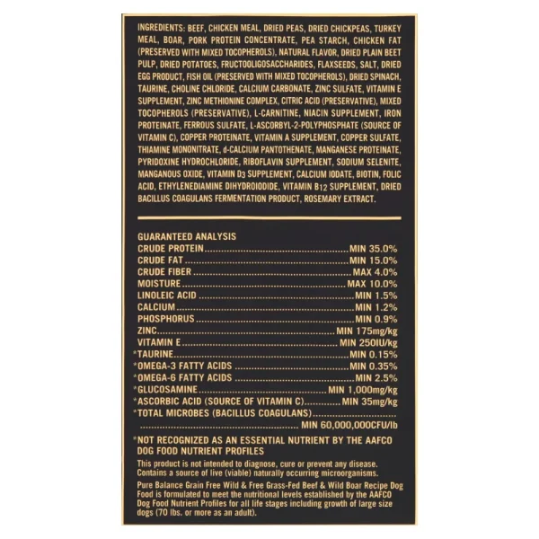 Dry Dog Food Wild & Free Beef & Wild Boar Recipe Dry Dog Food 24 Lbs Grain-Free Feed Feeding Dogs Snacks Supplies Pet Products - Image 4