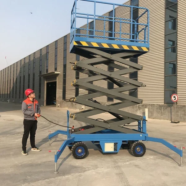 YG YG CE- Approved High Quality Mobile Lift Platform Trailer Hydraulic Single Person Scisssor Man Lift - Image 4