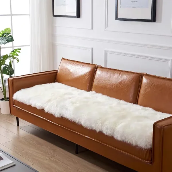 Nordic Long Soft Faux Sheepskin Fur Area Rugs Living Room Bedroom Floor Mat Shaggy Silky Plush Carpet Faux Fur Rug Decor Mats - Image 2