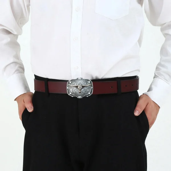 Rodeo Bull Head Belt Buckles for Men Western Cowboys Brand Designer Hebilla Cinturon Hombre Male Waistband Button Dropshipping - Image 2