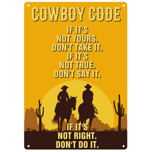 Wild West Cowboys Metal Tin Sign Wall Poster Plaque Vintage Iron Painting Decoration for Man Cave Home Cafe Game Room Club Bar - Image 14
