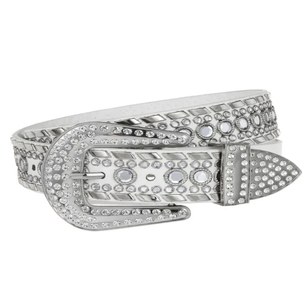 1Pc Men'S And Women'S Hip Hop Style Belt Rhinestone Drill Belt - Image 3