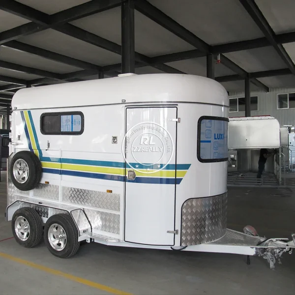 2 Horse Float Angle Load Horse Trailer Attend To Australia Standard Customized Horse Transport Trailer - Image 2