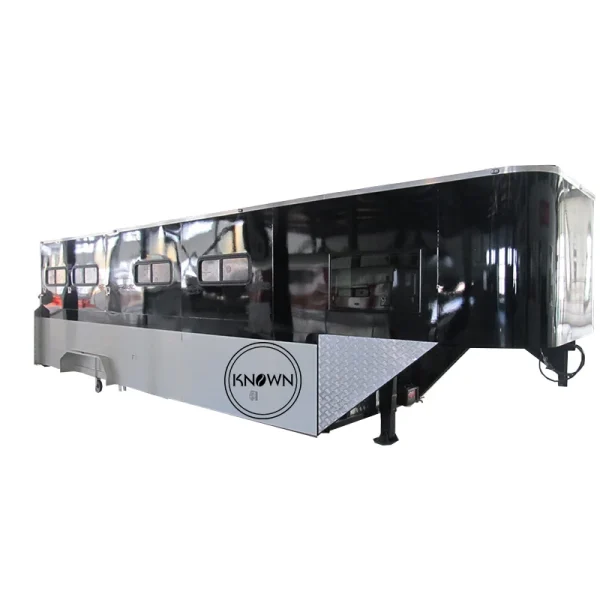 2023 European Standard 3 Horse Angle Load Float Trailer Galvanized Steelwith Horse Cart Truck for Sale - Image 2