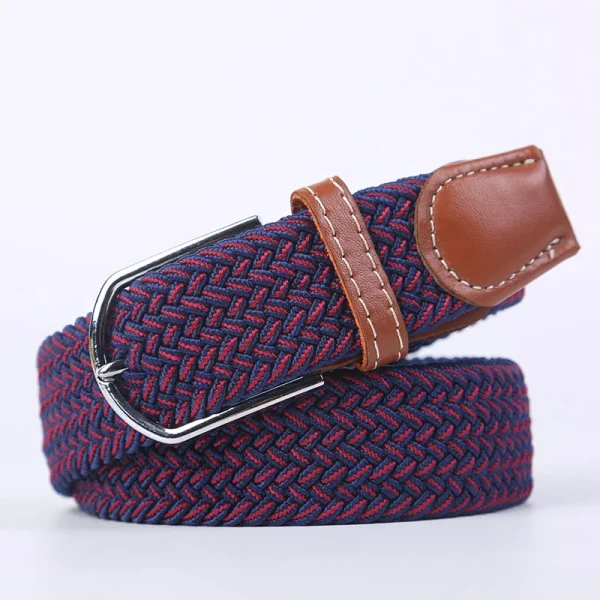 Unisex Elastic Fabric Woven Casual Belt Pin Buckle Expandable Braided Stretch Canvas Simple and Stylish Leisure Men Women Belt - Image 13