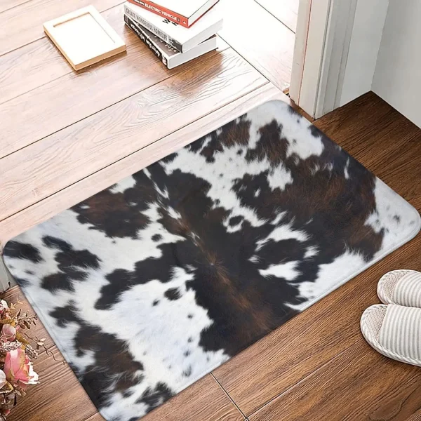 Western Cowhide Cow Print Bath Mats Bathroom Decor Bath Rug Non-Slip Floor Rug Carpets for Kitchen Bathroom Living Room Decor - Image 9