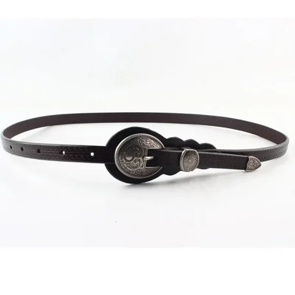 Vintage Metal Buckle Head Waist Ring Belt Womens Medeival Warrior Viking Costume Accesory Thin Girdle Curved Steampunk For Lady - Image 9