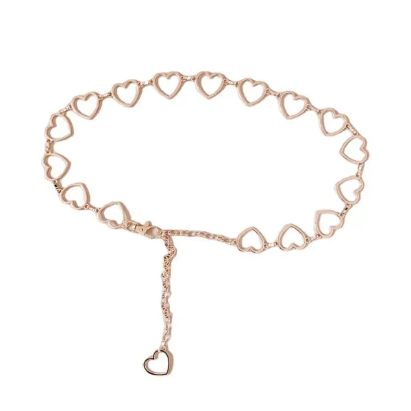 Waistband Pants Classic Waist Chain Love Heart Hollow Girdle For Women Hip Hop Style Fashion Fine 105cm Waist Belts Trendy - Image 7