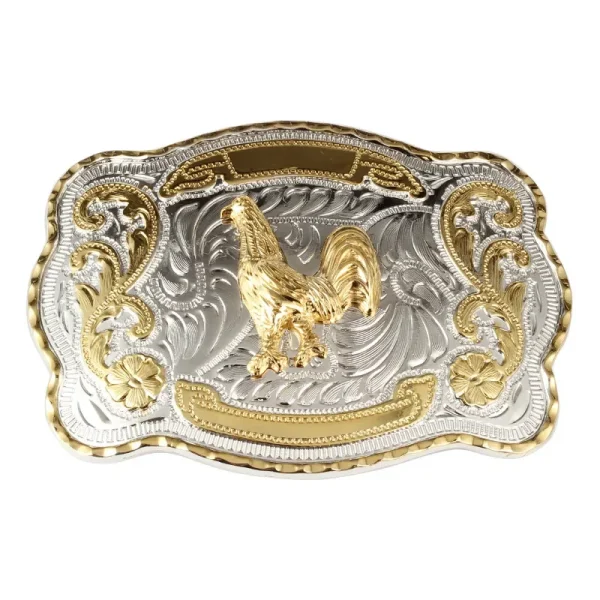 Belt buckle Golden Equestrian Bull head rooster scorpion pattern Western cowboy waistband accessories - Image 6