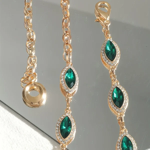 Plus Size Golden Waist Chain Crystal Rhinestone Inlaid Boho Body Chain Elegant Metal Chain Belt Dress Girdle For Women - Image 2