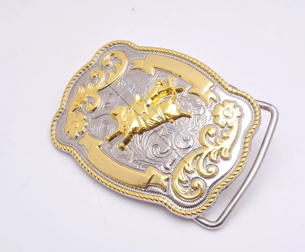 69*50MM Inner 40MM ROCK BULL RIDE RODEO RODEO COWBOY TEXAS WESTERN SHINE BELT BUCKLE - Image 5