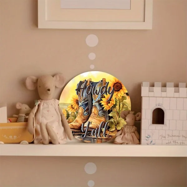 Durable Cowboy Boots for Wall Door Decor, Aluminum Metal Sign, Western Design, Perfect for Bedroom, Bathroom, Home, Cafe Decor - Image 4