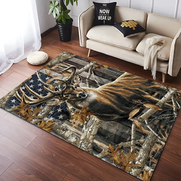 15 Sizes Flag Deer Pattern Rug Carpet for Living Room Bathroom Mat Creative Doormat Carpet for Bedroom Home Decor Alfombras Cool - Image 16