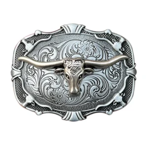 Rodeo Bull Head Belt Buckles for Men Western Cowboys Brand Designer Hebilla Cinturon Hombre Male Waistband Button Dropshipping