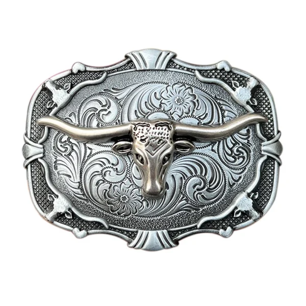 Rodeo Bull Head Belt Buckles for Men Western Cowboys Brand Designer Hebilla Cinturon Hombre Male Waistband Button Dropshipping