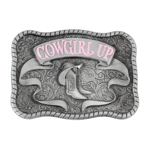 Cowgirl Up Belt Buckle A Girl with A Cowboy Dream Deserves It