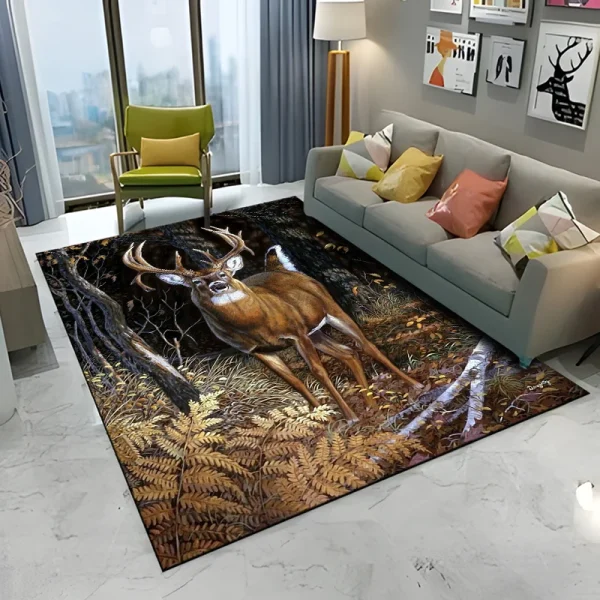 15 Sizes Flag Deer Pattern Rug Carpet for Living Room Bathroom Mat Creative Doormat Carpet for Bedroom Home Decor Alfombras Cool - Image 17
