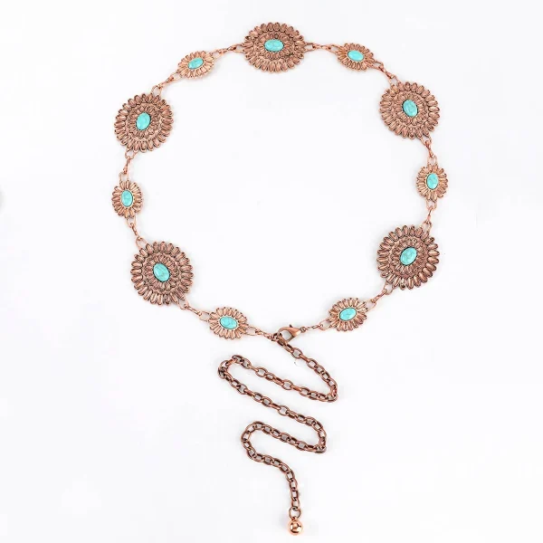 Turquoise Decor Chain Belt - Image 4