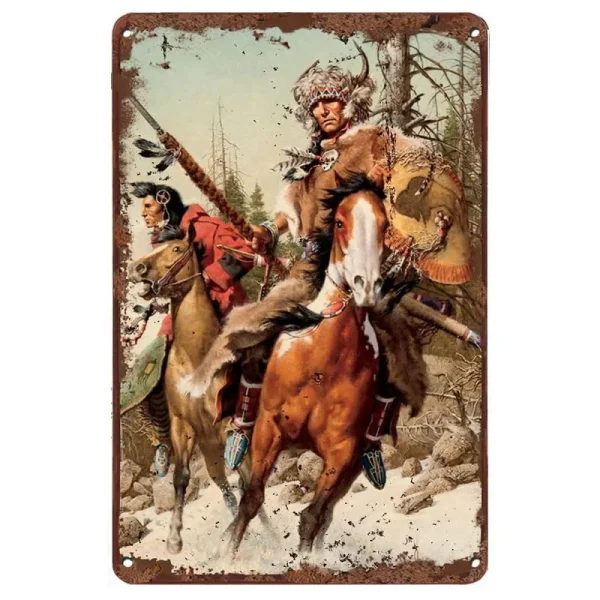 Wild West Cowboys Metal Tin Sign Wall Poster Plaque Vintage Iron Painting Decoration for Man Cave Home Cafe Game Room Club Bar - Image 17