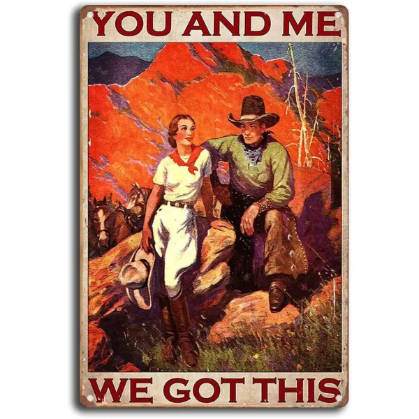 Wild West Cowboys Metal Tin Sign Wall Poster Plaque Vintage Iron Painting Decoration for Man Cave Home Cafe Game Room Club Bar - Image 34