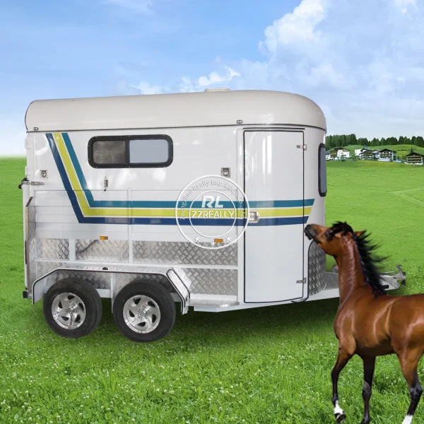 2 Horse Float Angle Load Horse Trailer Attend To Australia Standard Customized Horse Transport Trailer - Image 5