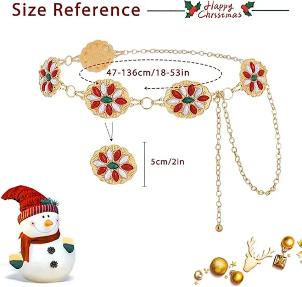 Natural turquoise metal carved retro belt Stylish Bohemian folk chic hip hop accessories women's party dress waist chain - Image 8