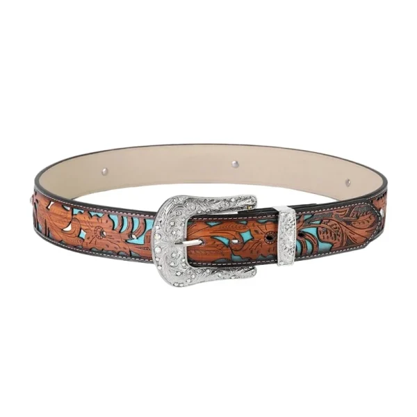 Cowboy Belts For Men Western With Big Buckle Turquoise Belt Buckle Belt Leather Belt Vintage Western Belt Jeans Belt R7RF - Image 2