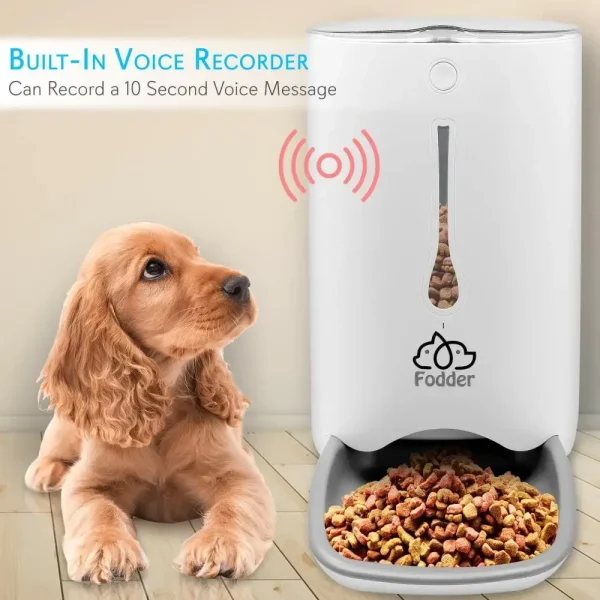 Smart Automatic Pet Feeder Programmable Digital Dispenser with Voice Message Playback Adjustable Food Amount & Frequency LCD - Image 4
